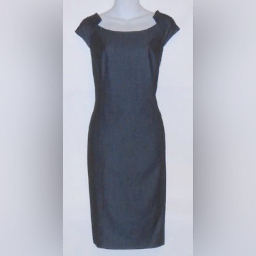 NWOT Jones New York Collection Elegant Denim Cap Sleeve Dress – Size 8
